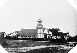 Groupe scolaire et route de Guilor (1890).