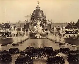 La fontaine centrale, Exposition universelle de 1889, Paris, Jardins du Trocadero