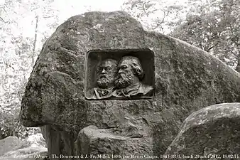 Théodore Rousseau et Jean-François Millet (1884), forêt de Fontainebleau.