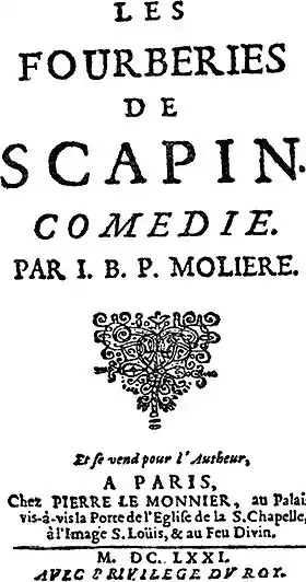 Frontispice de la première édition de 1671.