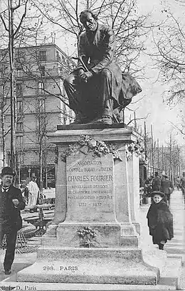 Monument à Charles Fourier (1899, détruit), Paris, boulevard de Clichy.