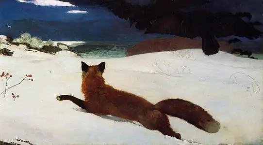The Fox Hunt, 1893, Pennsylvania Academy of the Fine Arts, Philadelphie.