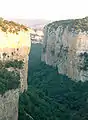 Canyon d'Arbayún depuis la route de Lumbier à Navascués