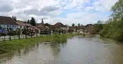 Panorama du village sur les rives de la Meuse.