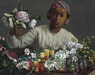 Frédéric Bazille, Young Woman with Peonies, 1870, National Gallery of Art (Washington)