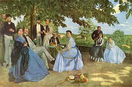 Réunion de famille (1867), huile sur toile, 152 × 230 cm, Musée d'Orsay, Paris.
