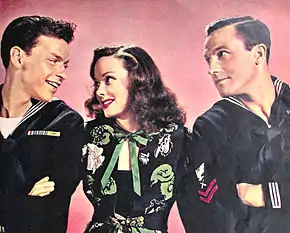 Avec Kathryn Grayson et Gene Kelly, pour le film Escale à Hollywood (1945)