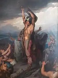 Vercingétorix appelant les Gaulois à la défense d'Alaise, François-Émile Ehrmann (vers 1869).