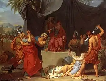 François-Xavier Fabre, Nabuchodonosor fait tuer les enfants de Sédécias sous les yeux de leur père, 1787, École nationale supérieure des beaux-arts