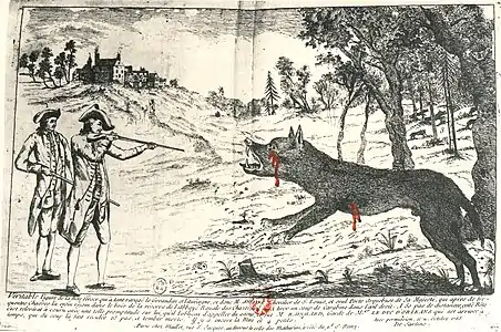 François Antoine lors de la chasse des Chazes. Cuivre chez Maillet à Paris, sans date.