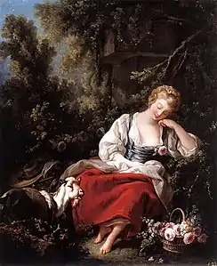 La Jardinière endormie (1762), collection particulière.
