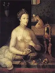 La Dame à sa toilette, Anonyme (1580, Beaux arts de Dijon).