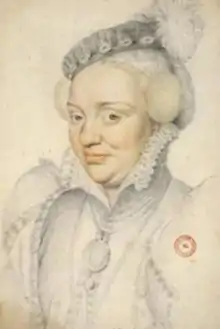 Portrait de Marguerite de La Marck-Arenberg par François Clouet.