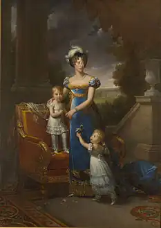 La duchesse de Berry et ses enfants par François Gérard, 1822.