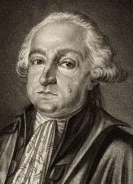 Portrait en noir et blanc de François Joseph Théodore de Désandrouin.