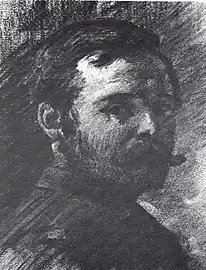 Autoportrait, 1900 (Fusain et mine de plomb ; 18,3 x 14,7 cm), Liège, Musée de La Boverie