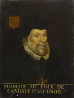 Portrait peint en couleurs d'un homme d'église.