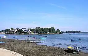 L'île de Saint-Cado et la rivière d'Étel, vers le sud.