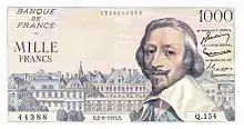 1 000 francs Richelieu, Face recto
