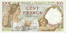 100 francs Sully, Face recto
