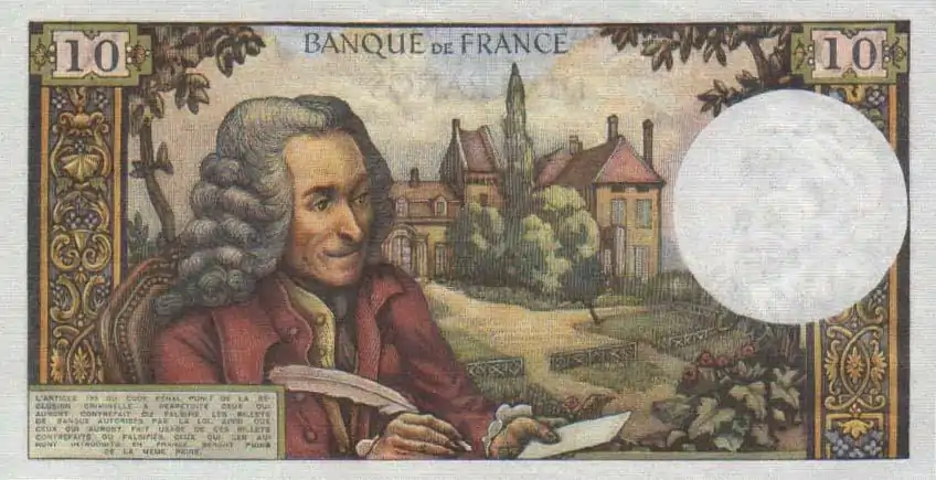 Billet de 10 francs Voltaire