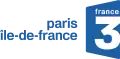 Ancien logo de France 3 Paris Île-de-France du 4 janvier 2010 au 28 janvier 2018.