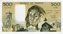 500 francs Pascal, Face recto