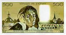 500 francs Pascal, Face verso