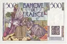 500 francs Chateaubriand, Face verso