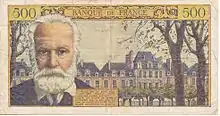 500 francs Victor Hugo, Face verso