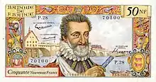 50 nouveaux francs Henri IV, Face recto