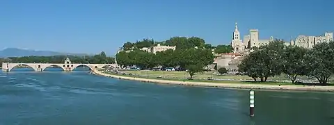 Le Rhône à Avignon.