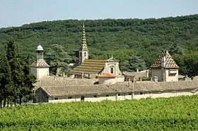 La chartreuse entourée de son vignoble