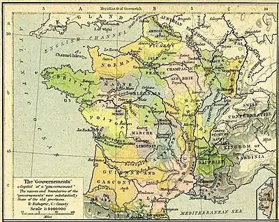 Les Provinces françaises à la Révolution