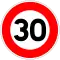 Limité à 30 km/h.