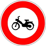 B9g. Accès interdit aux cyclomoteurs.