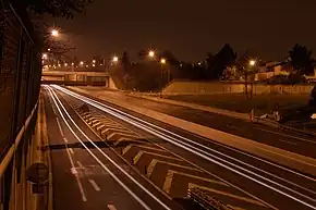 Le Périphérique de Toulouse de nuit en 2007, éclairage de nuit, aire urbaine de Toulouse