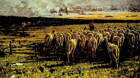 Tosate mouton de Francesco Filippini, huile sur toile, 80x130cm, inv.n.115