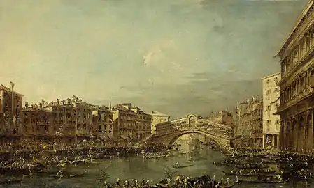 Régate sur le Grand Canalprès du pont du Rialto à Venise, 1780-1793Rijksmuseum, Amsterdam