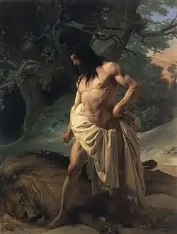 Samson et le lion, de Francesco Hayez (1842).