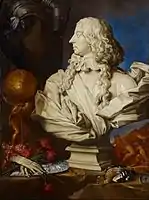 Nature morte allégorique avec le buste de Francis Ier d'Este de Bernini, Francesco Stringa.