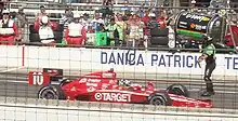 La Dallara-Honda de Chip Ganassi Racing victorieuse de l'Indy 500 de 2010.
