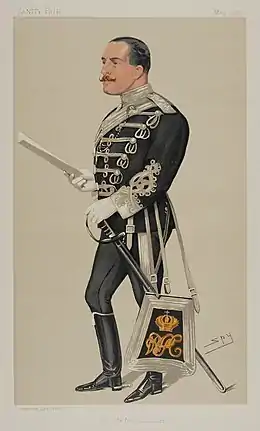 Francis Greville, Lord Brooke (1888-1892), caricature de Leslie Ward (Vanity Fair)