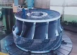 Tour vertical (usinage d’une turbine hydraulique)