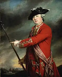 Portrait de Francis Smith, commandant de l'expédition britannique, également en habits militaires.