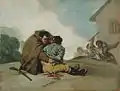 Francisco de Goya: Le Frère Pedro ligote le bandit El Maragato