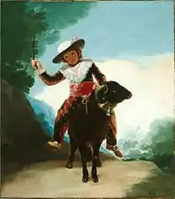 Francisco de Goya,Garçonnet chevauchant un bélier (1786-1787)