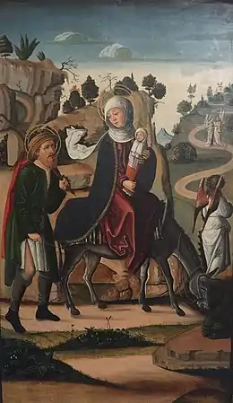 La Fuite en Égypte par Francisco de Osona, c. 1510. Cathédrale de Segorbe.