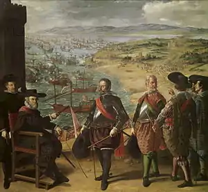 Raid sur Cadix en 1625, toile espagnole de Francisco de Zurbarán, 1634-1635.