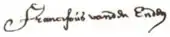 Signature de Franciscus van den Enden.